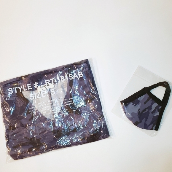 Blue Camo Tee & Matching Mask - Picture 8 of 8